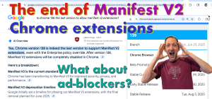 The end of Manifest V2 Chrome extensions.